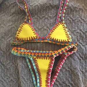 Small colorful rainbow bikini size small